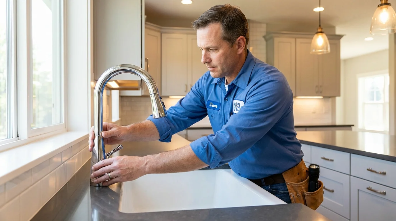 Kitchen faucet installation by Johns Plumbing LLC in New Brockton